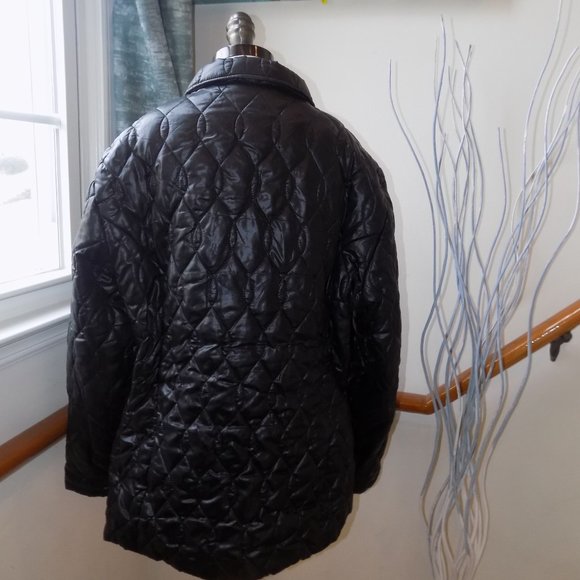 J & R Ladies Black Bubble Puffer Jacket Women's Size Large - Picture 2 of 5